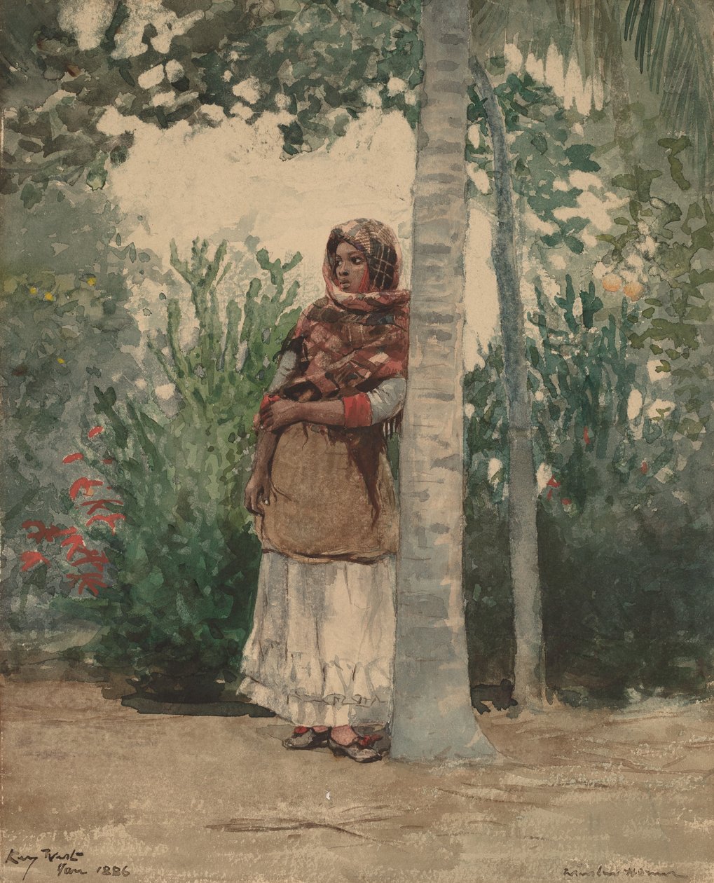 Pálmafa alatt, 1886. alkotó: Winslow Homer