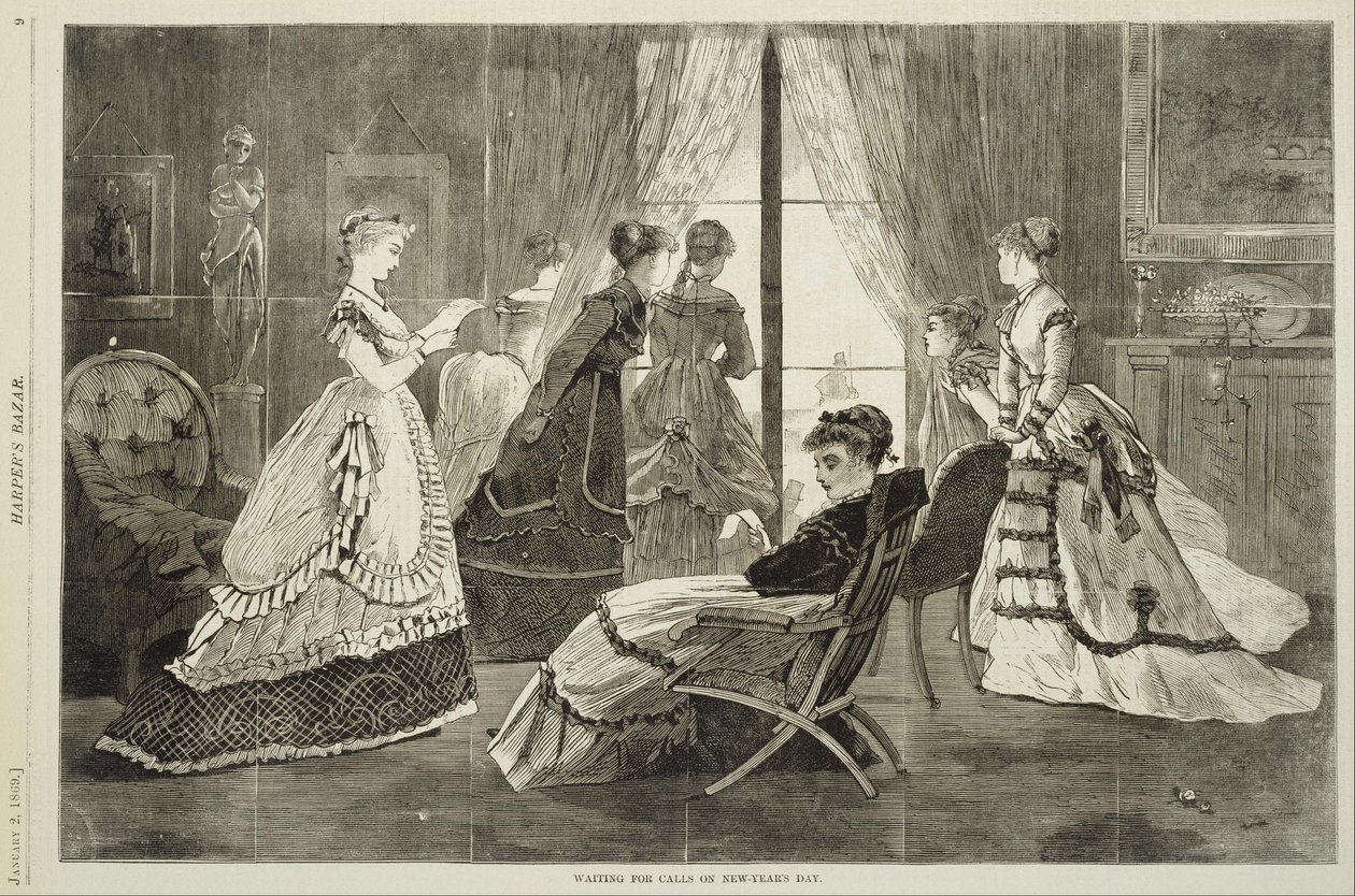 Hívások várakozása újév napján alkotó: Winslow Homer