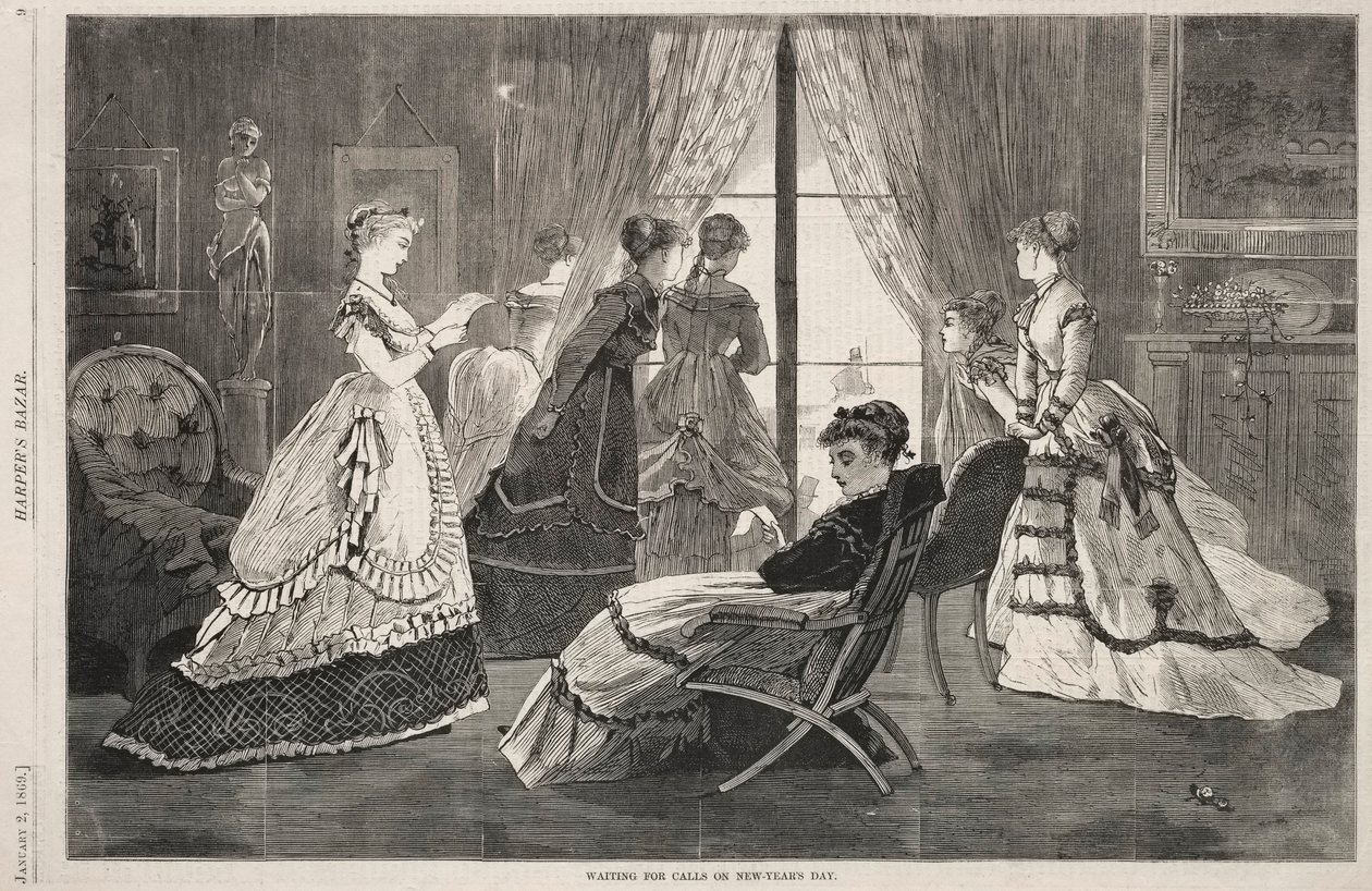 Hívásvárás újév napján, 1869. alkotó: Winslow Homer