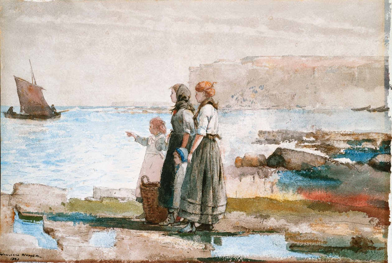 A halászflották visszatérésére várva, 1881 alkotó: Winslow Homer