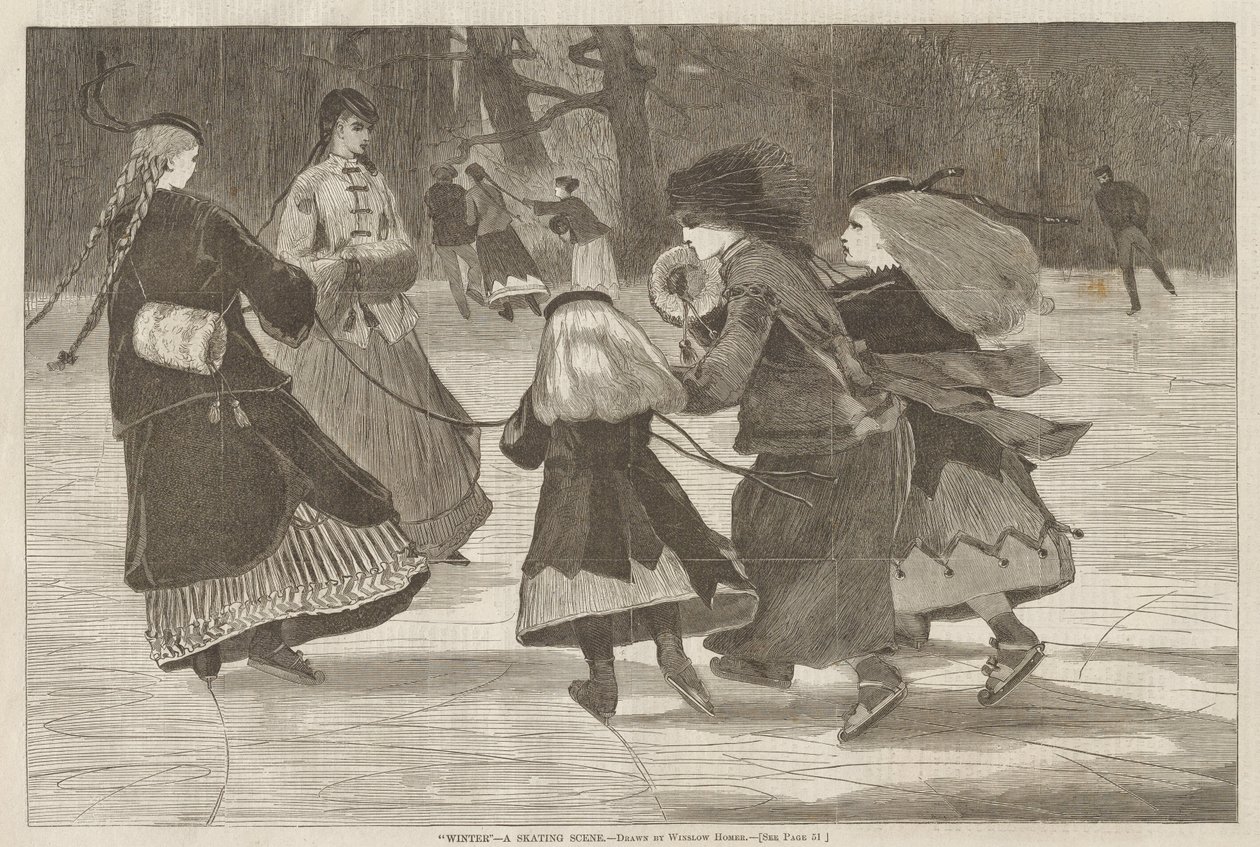 Tél – Korcsolyázó jelenet alkotó: Winslow Homer
