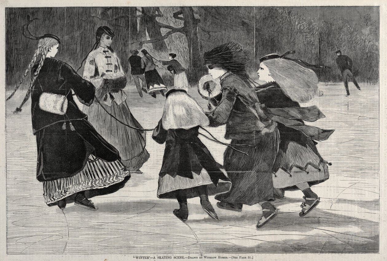Tél – korcsolyázási jelenet, 1868. alkotó: Winslow Homer