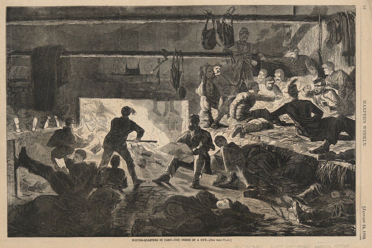 Téli negyed a táborban alkotó: Winslow Homer