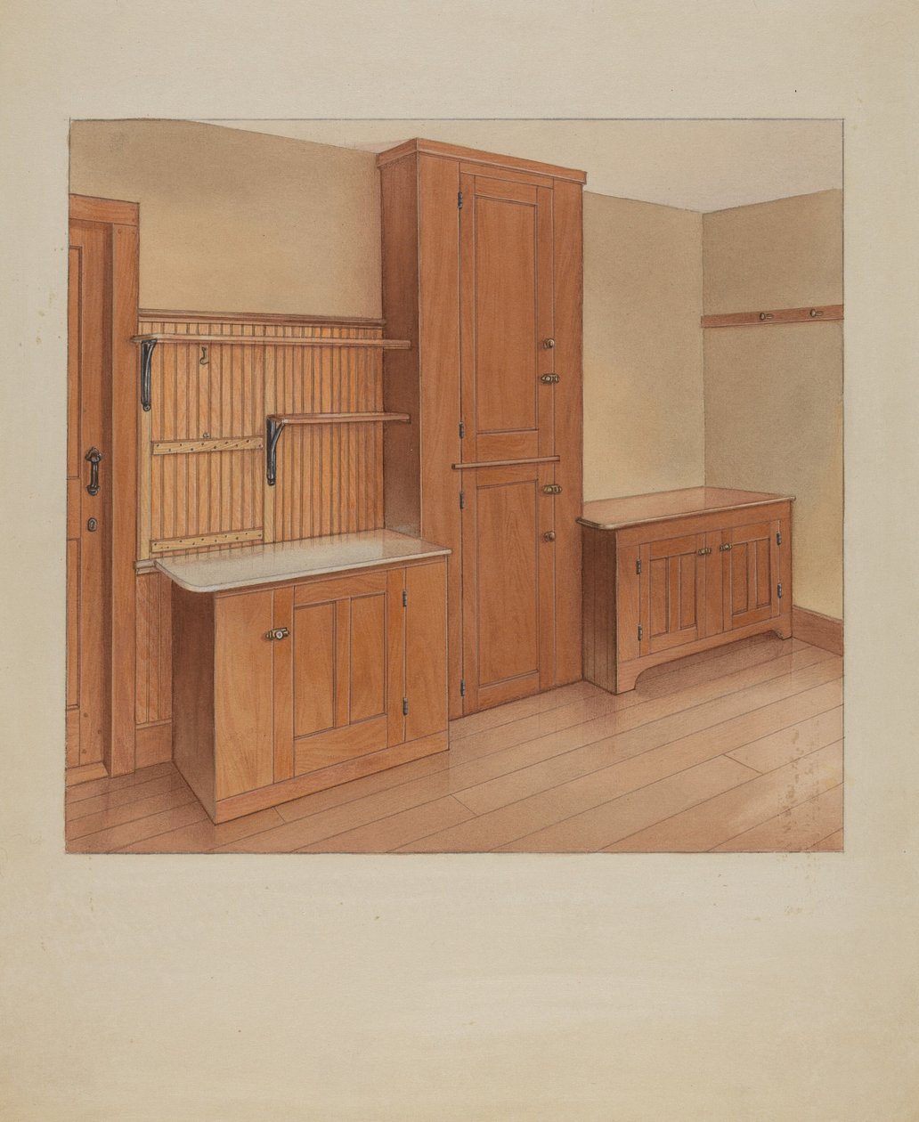 Beépített bútor, 1937. alkotó: Winslow Rich