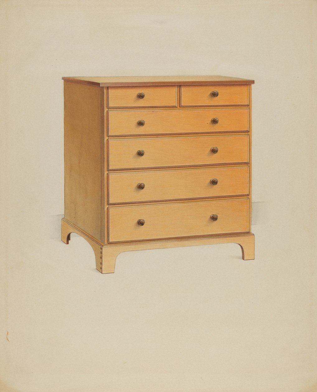 Shaker komód, 1937. alkotó: Winslow Rich