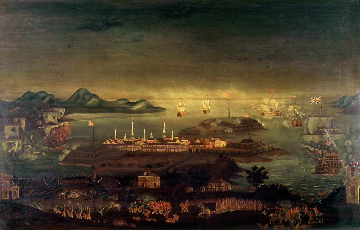 Bunker Hill-i csata, 1775. június 17. (olaj) alkotó: Winthrop Chandler