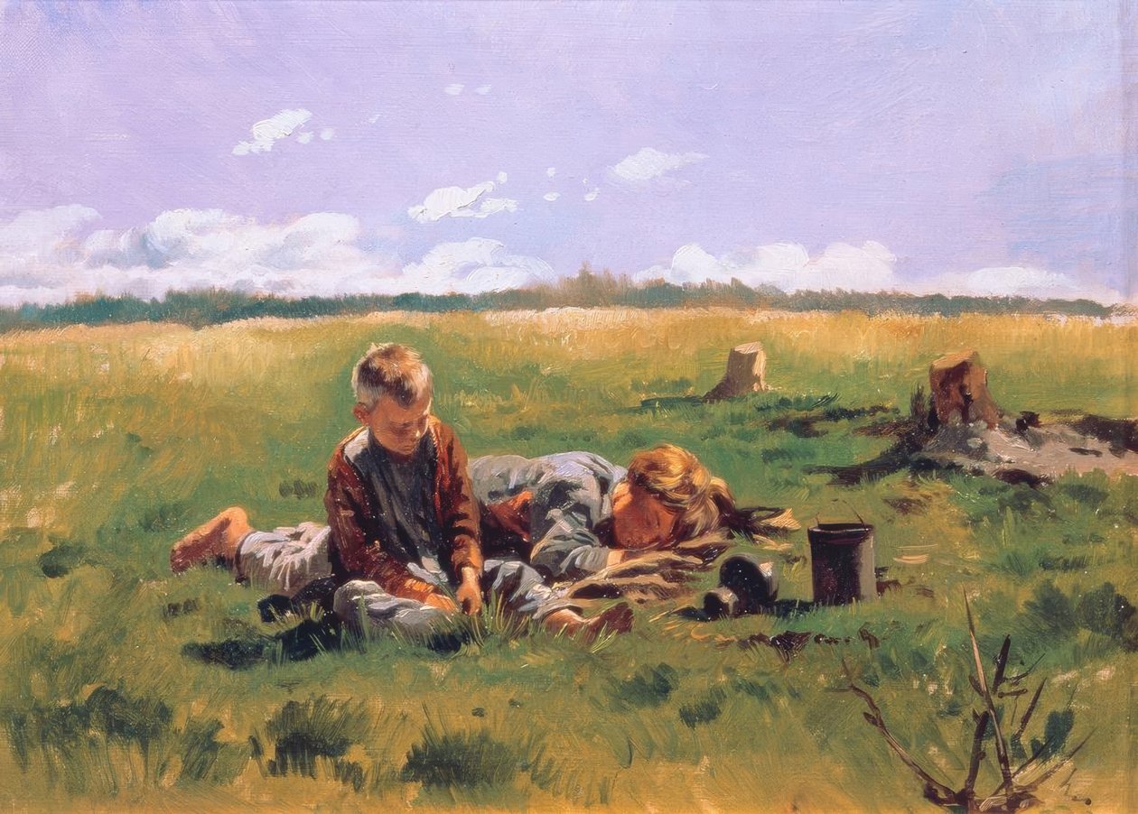 Fiúk a réten alkotó: Wladimir Jegorowitsch Makowski