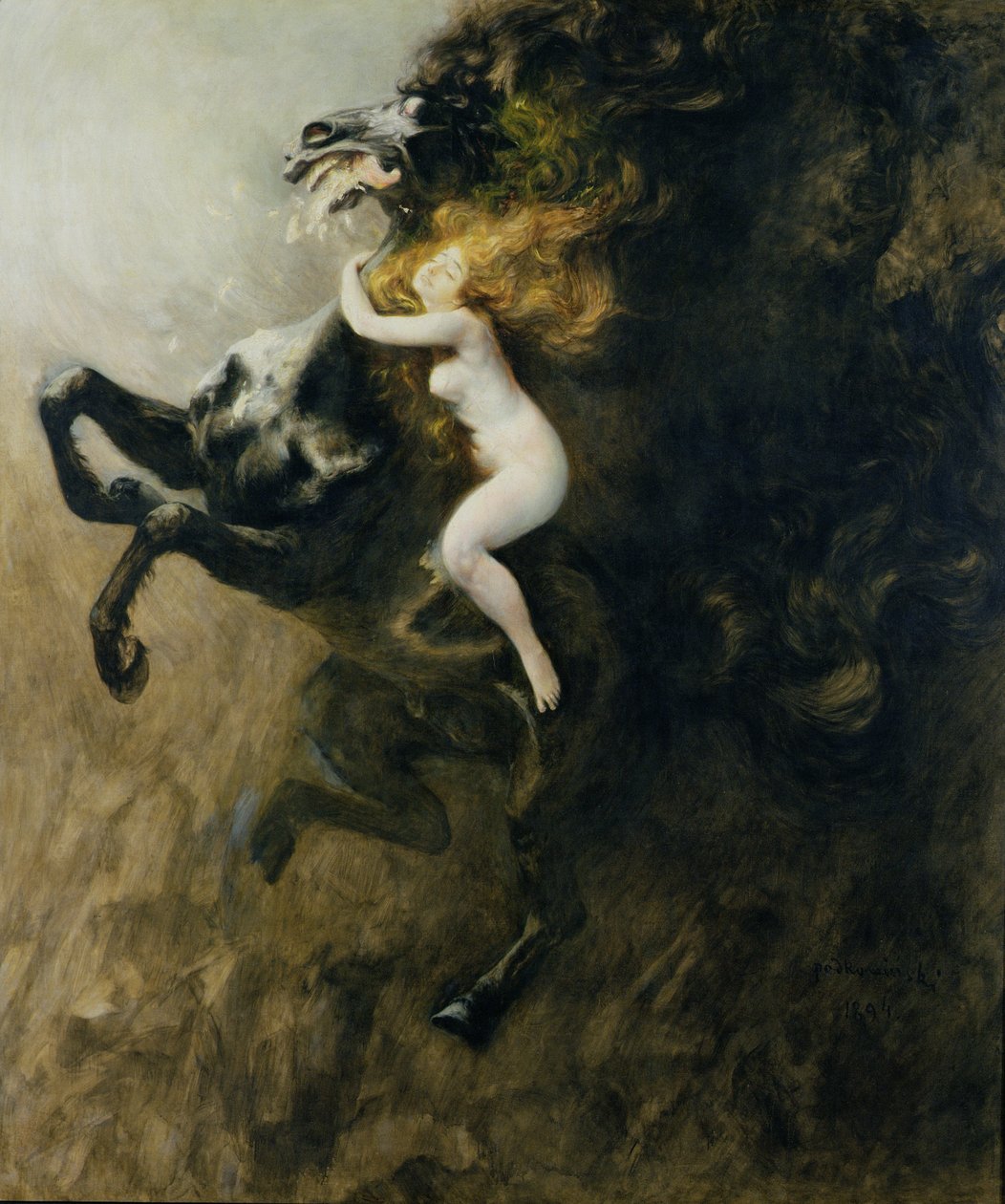 Az örömök őrjöngése vagy az álmok őrjöngése, 1894 alkotó: Wladyslaw Podkowinski