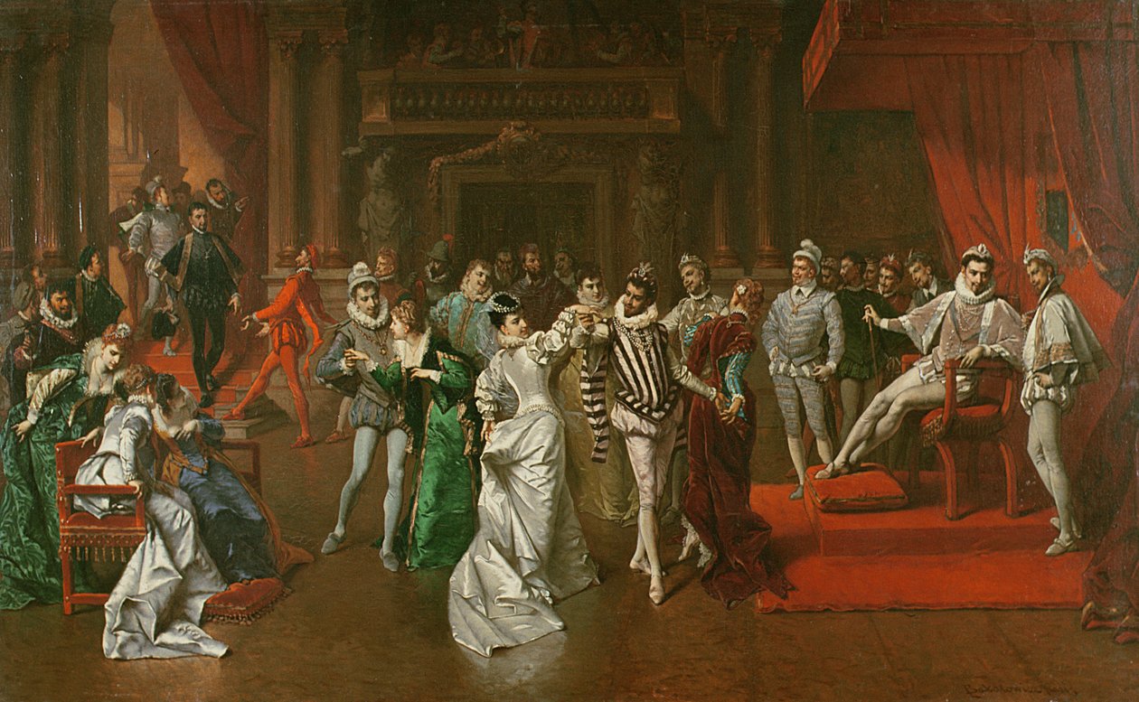 Henry Valois udvarának bálja alkotó: Wladyslaw Bakalowicz