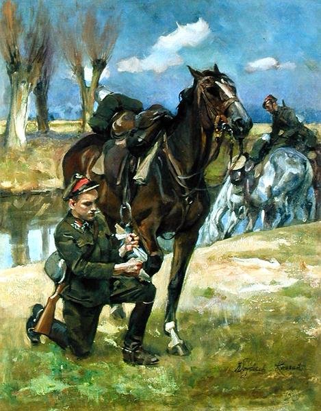 Egy barát segítsége alkotó: Wojciech Kossak