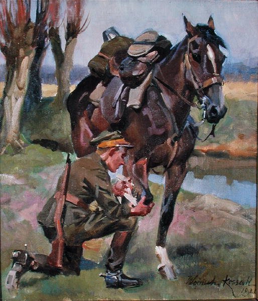 A seb bekötözése alkotó: Wojciech Kossak