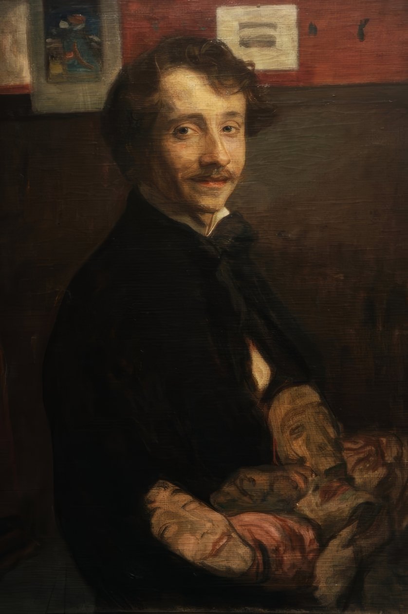 Önarckép maszkokkal alkotó: Wojciech Weiss