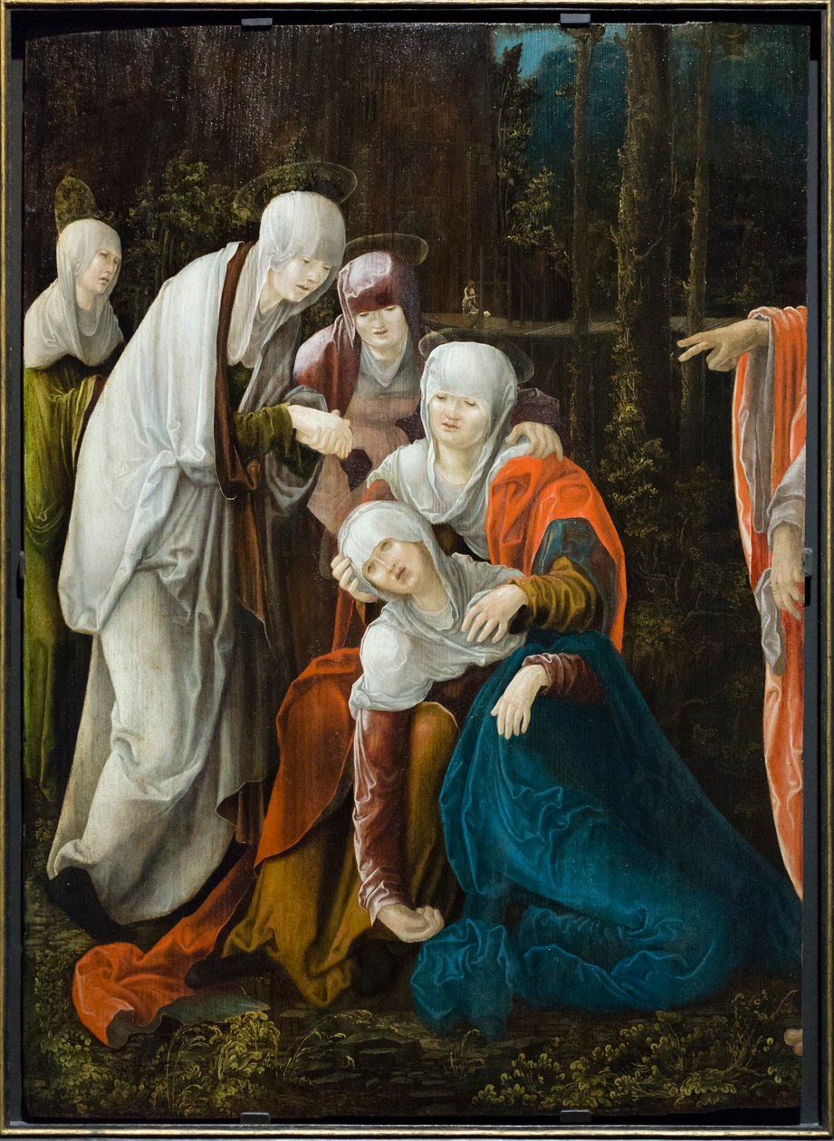 Krisztus búcsúzik anyjától, 1520 körül (olaj, fenyő) alkotó: Wolf Huber
