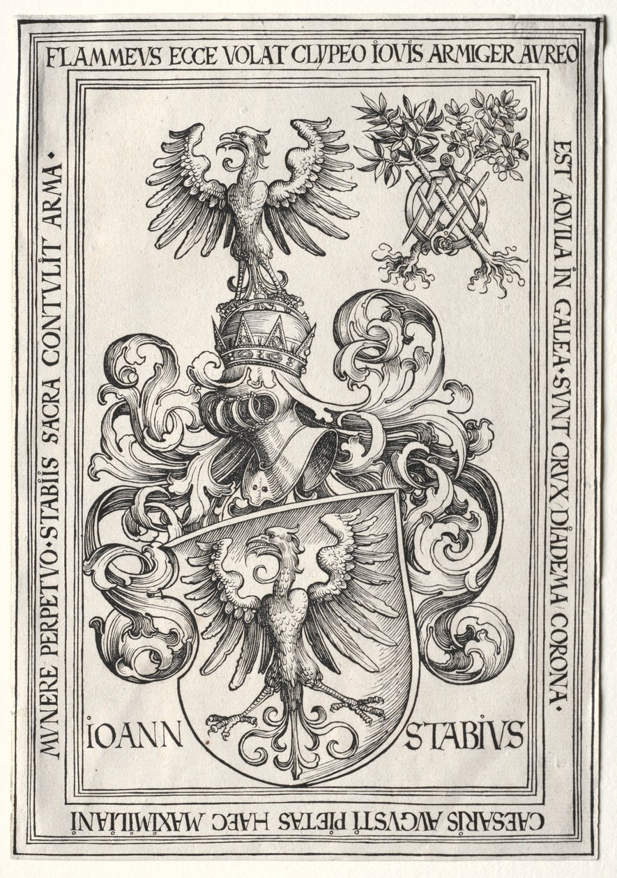 Johann Stabius címere. alkotó: Wolf Traut