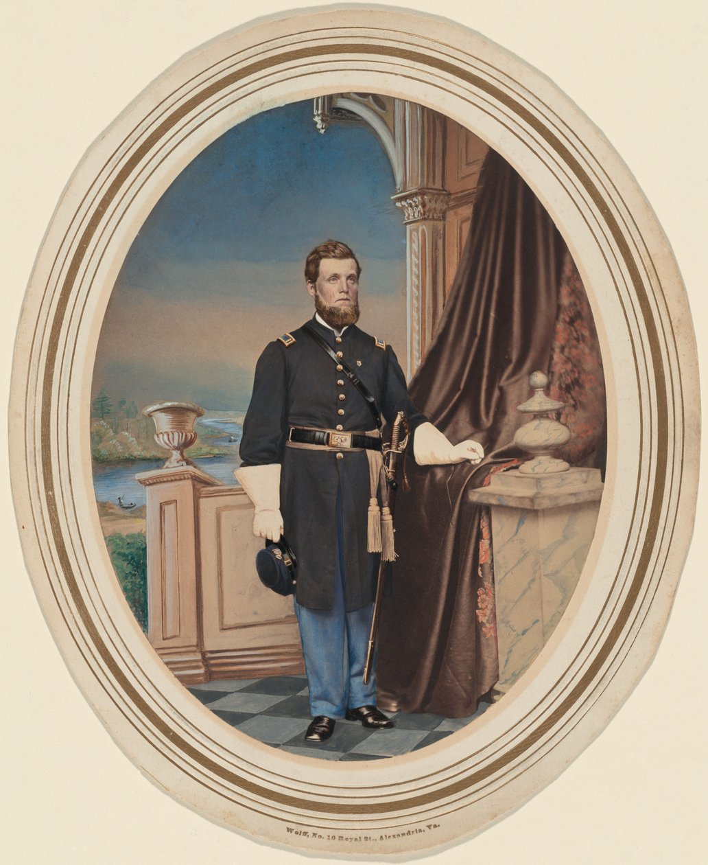Egy főhadnagy portréja, gyalogság,c. 1863 (fénykép) alkotó: Wolff