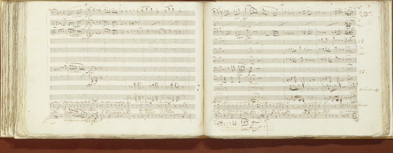 A varázsfuvola autogram másolata alkotó: Wolfgang Amadeus Mozart