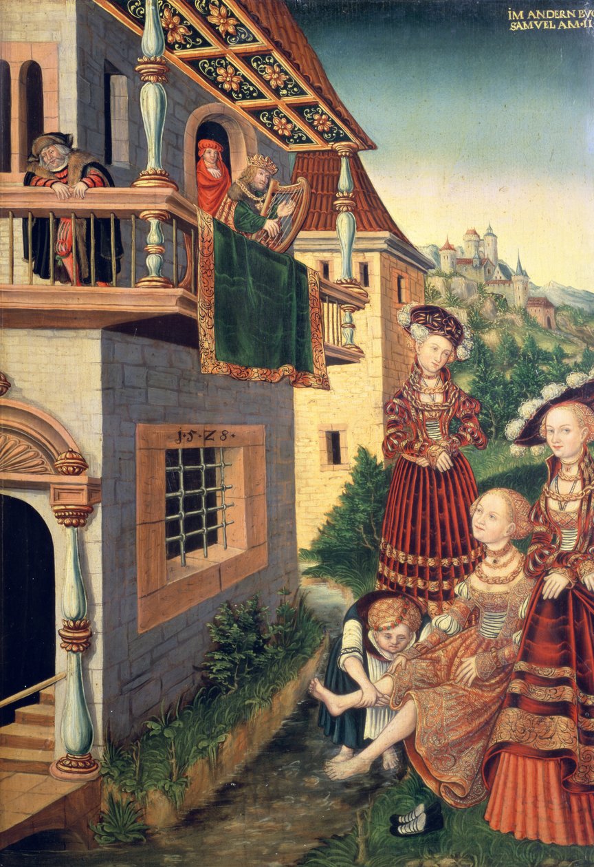 Dávid és Betsabé, 1528 (panel) alkotó: Wolfgang Krodel