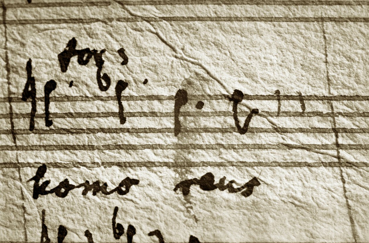 Wolfgang Amadeus Mozart Requiemjének "munkapartitúrája" (kotta) alkotó: Wolfgang Amadeus Mozart