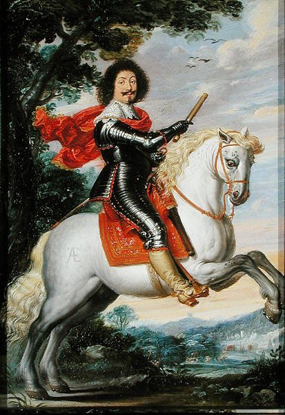 Egy úriember lovas portréja alkotó: Wolfgang Heimbach