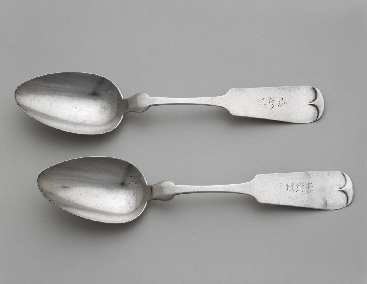 Desszertekanalak, c. 1860-1870 (ezüst) alkotó: Wood and Hughes