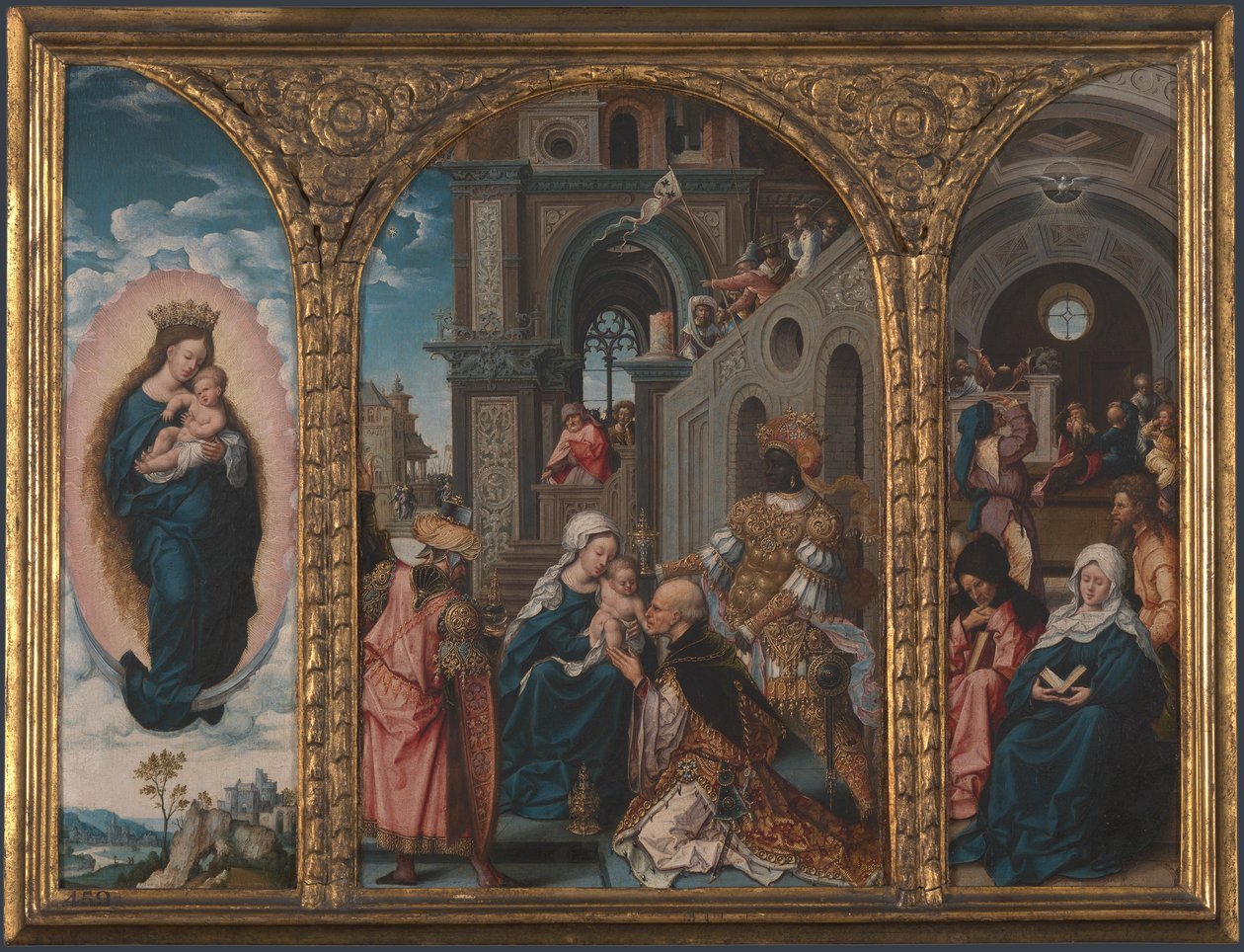 A királyok imádása alkotó: Workshop of Jan Gossaert