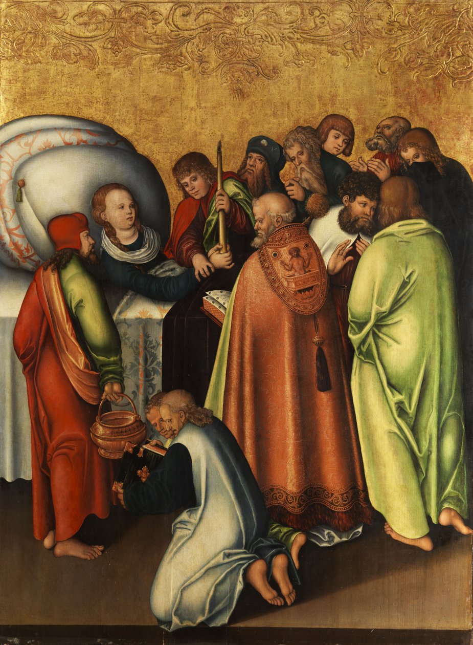 Mariæ halála az apostolok körében alkotó: workshop of Lucas Cranach the Elder