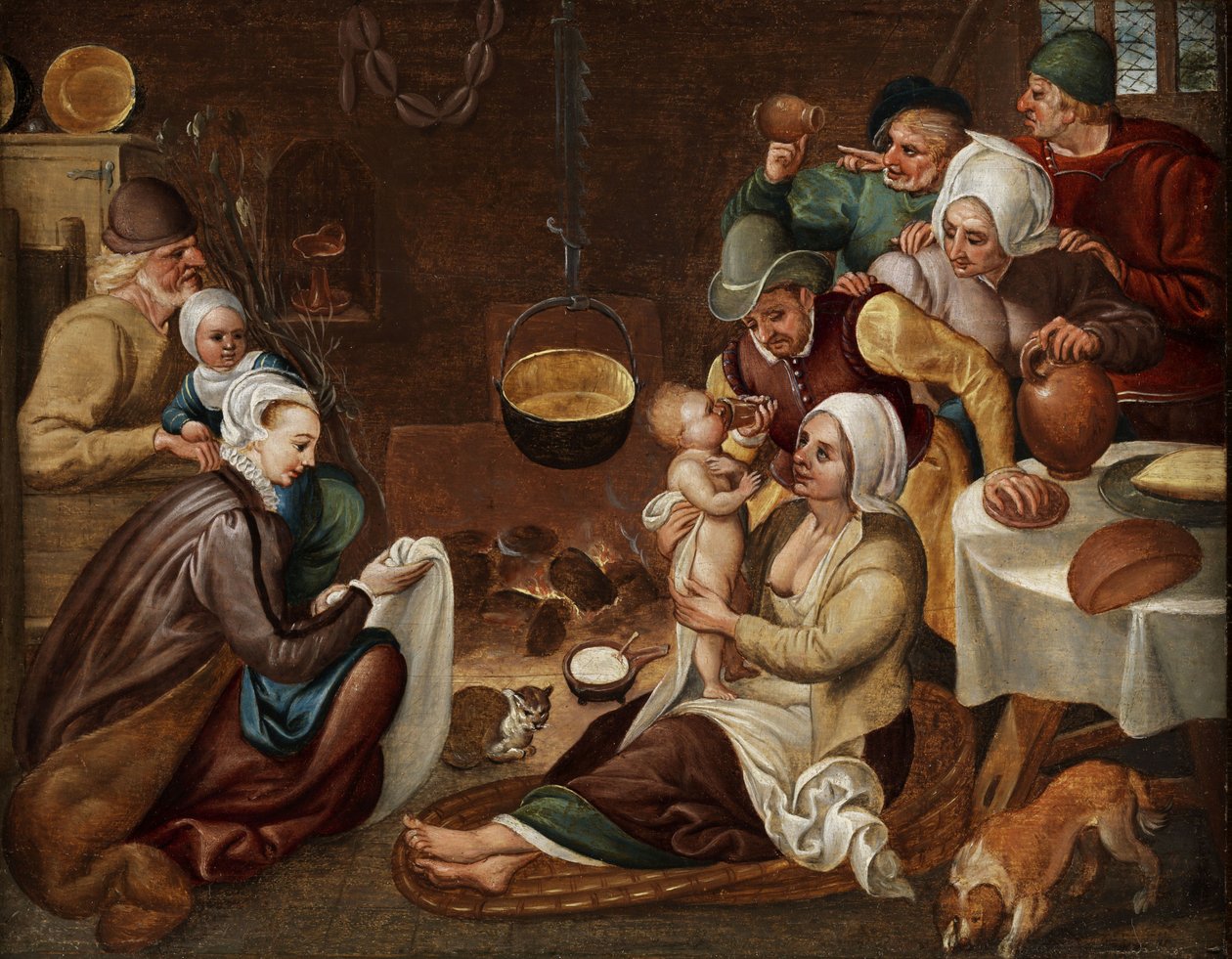 Hazai műfaji jelenet alkotó: Workshop of Marten van Cleve