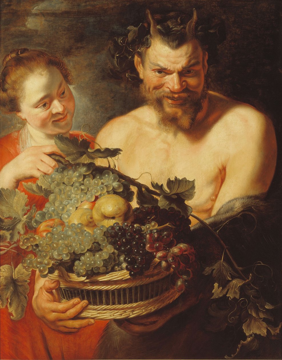 Faun és nimfa alkotó: Workshop of Peter Paul Rubens