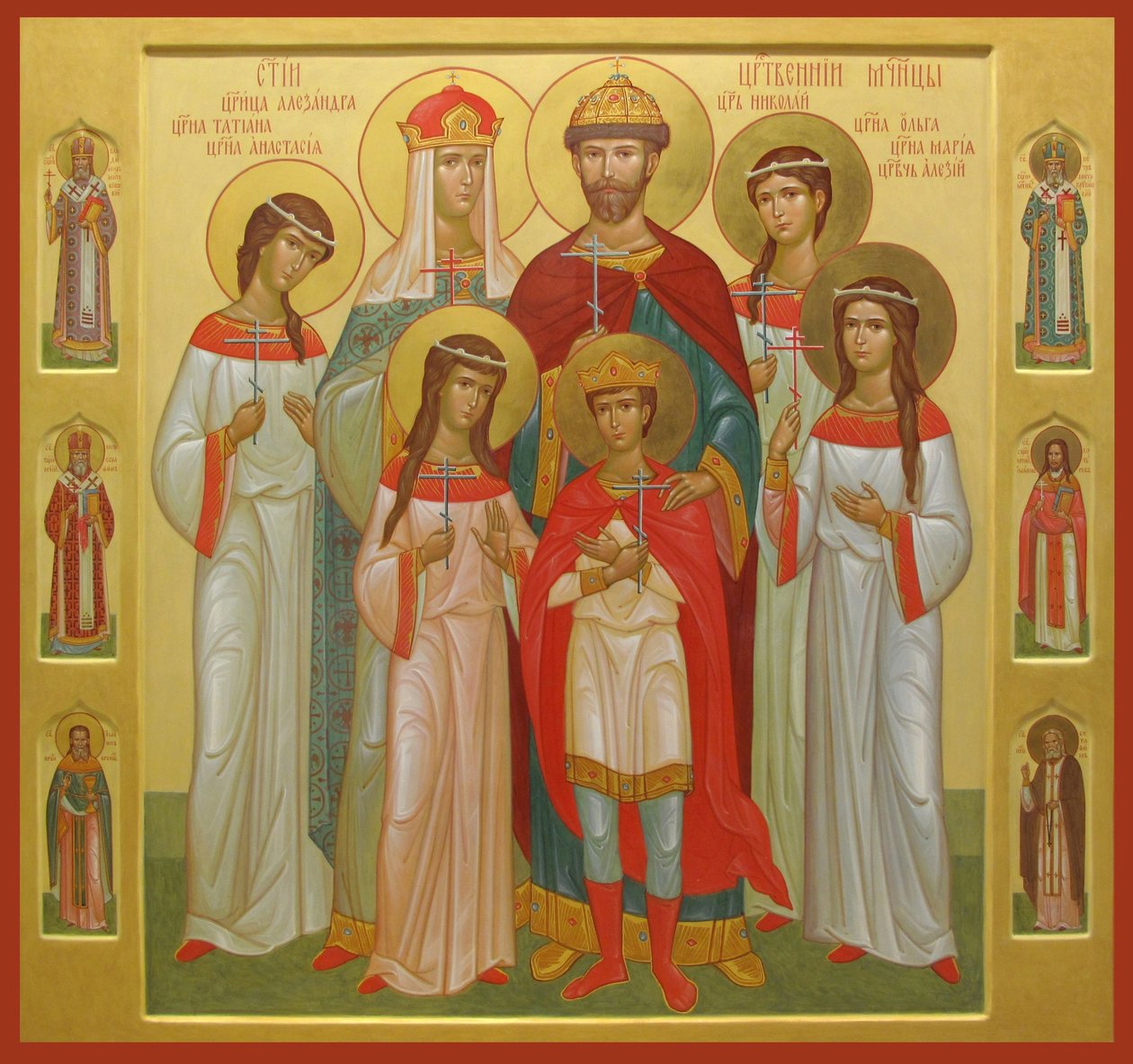 Miklós cár meggyilkolt családja (tempera fán) alkotó: Workshop of the Trinity Lavra of St. Sergius