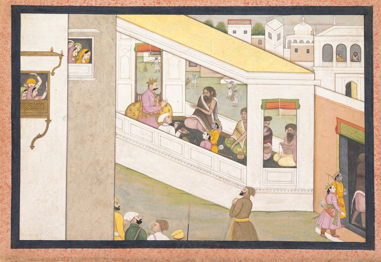 Rama és Lakshmana fiai segítik a bölcs Vishwamitra..., Ka. 1780. alkotó: Workshop active in the First generation