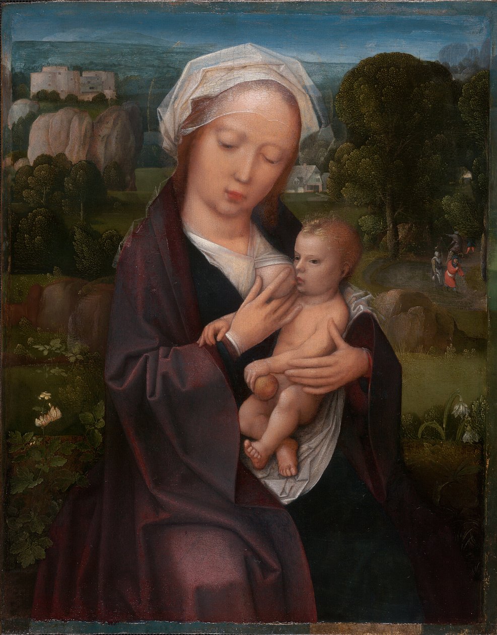 Szűz és gyermeke alkotó: Workshop of Adriaen Isenbrant