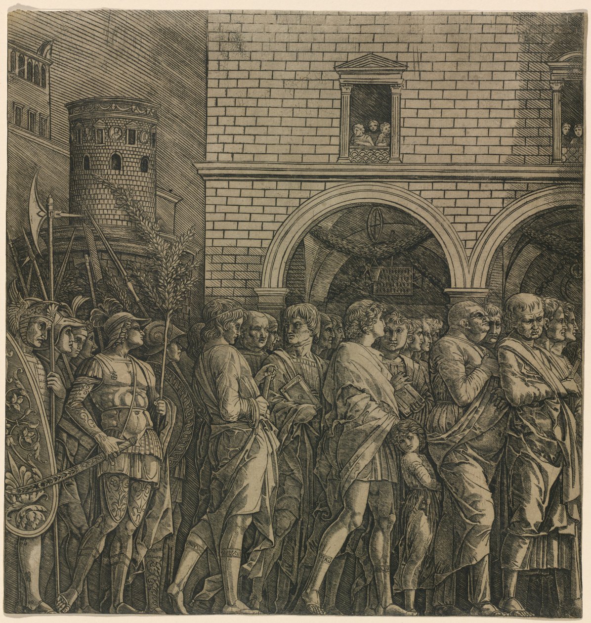 Caesar diadala: A szenátorok alkotó: Workshop of Andrea Mantegna