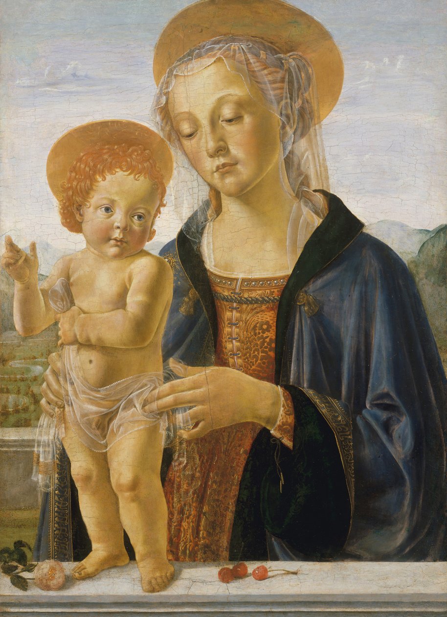 Madonna és gyermeke, kb. 1470. alkotó: Workshop of Andrea del Verrocchio