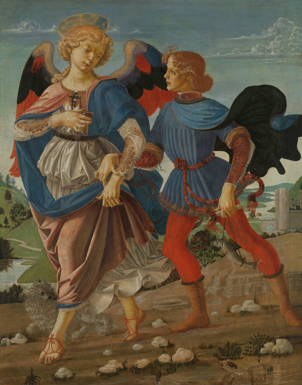 Tóbiás és az angyal alkotó: Workshop of Andrea del Verrocchio