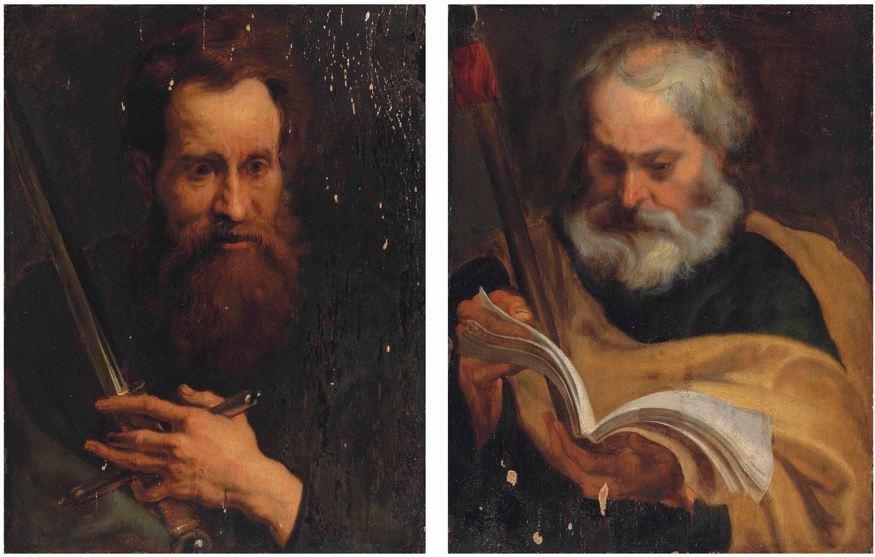 Szent Pál és Szent Tamás apostolok medáljai alkotó: Workshop of Anthony van Dyck