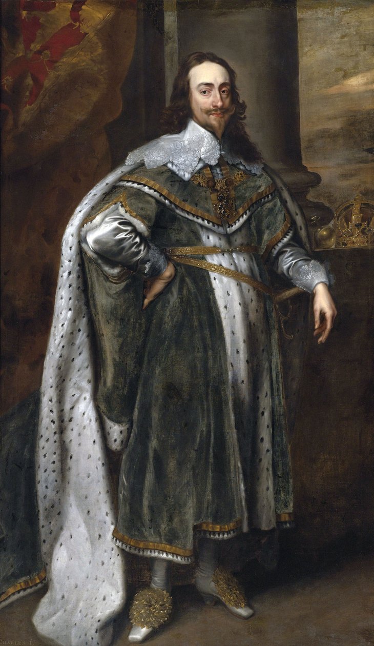 I. Károly király arcképe állami köntösben alkotó: Workshop of Anthony van Dyck