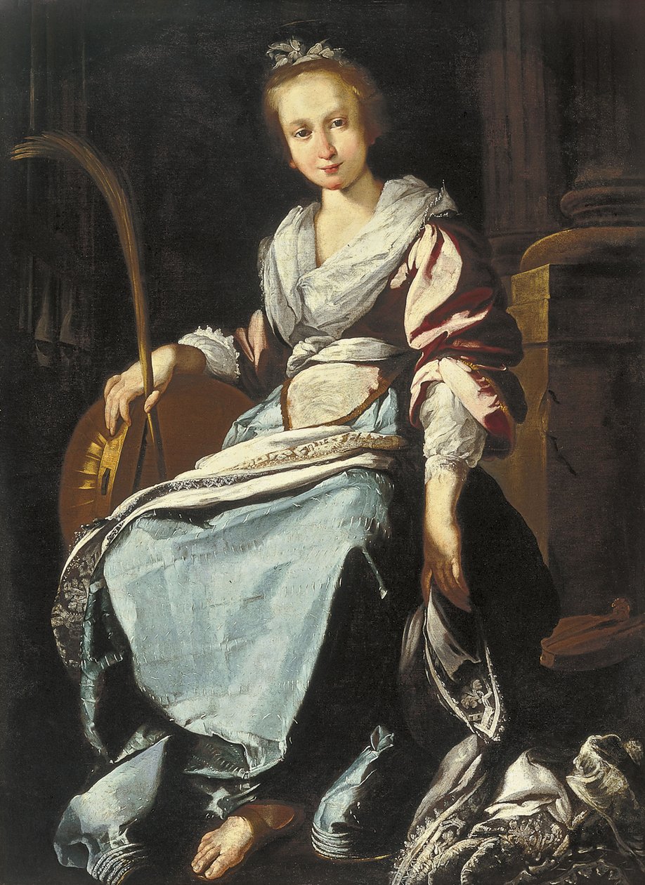Spanyol: Santa Cecilia Szent Cecília alkotó: workshop of Bernardo Strozzi