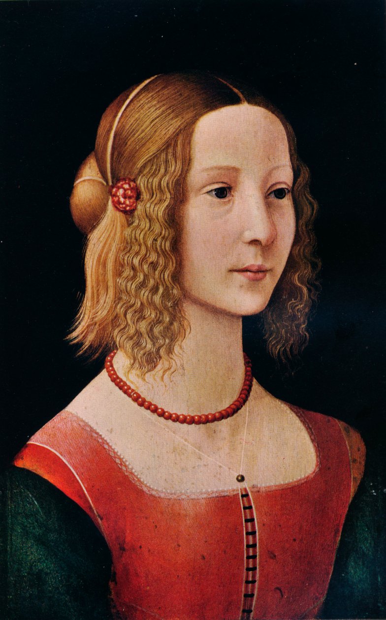 Egy lány portréja, 1490 1930 alkotó: Workshop of Domenico Ghirlandaio