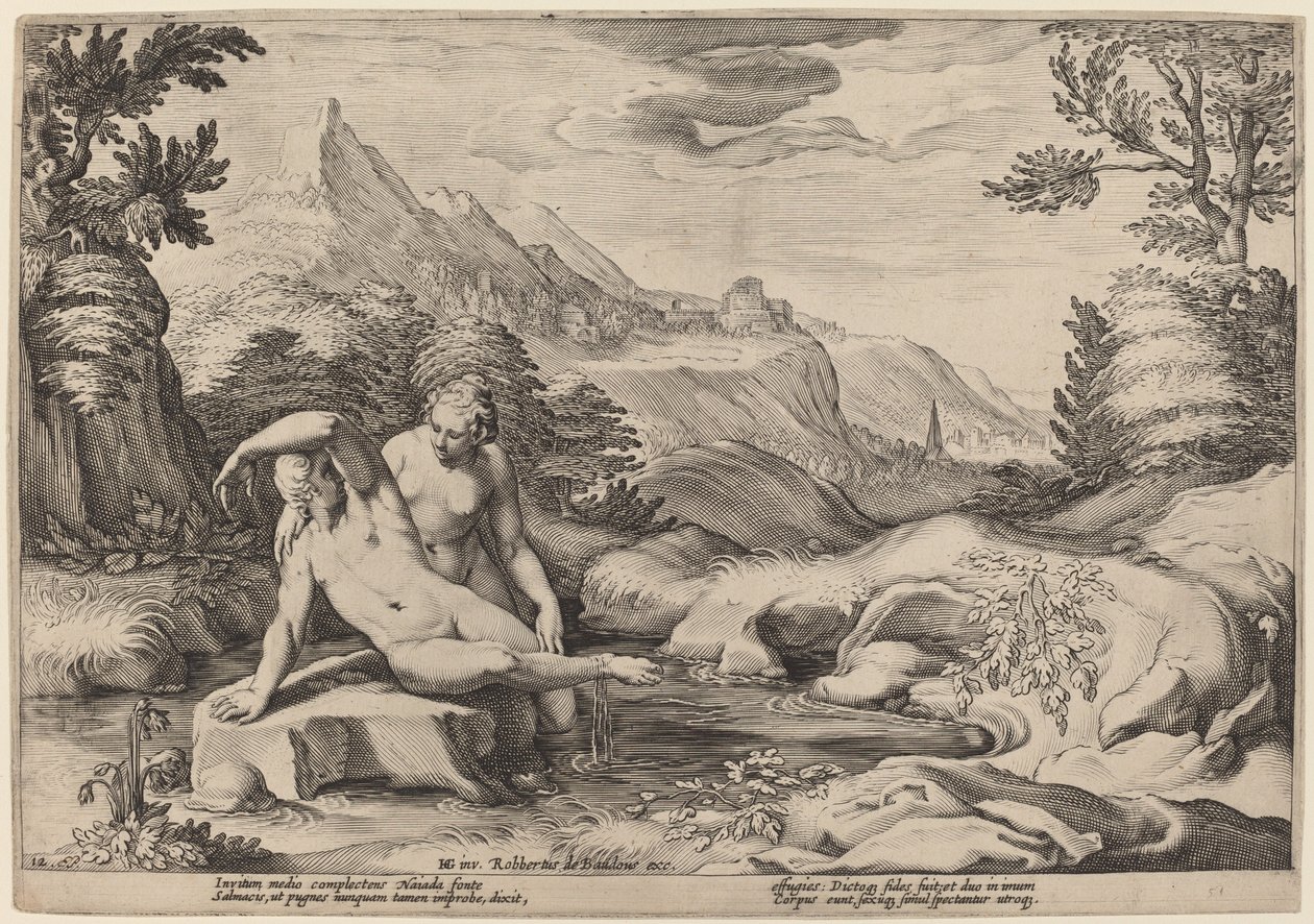 Salmacis és Hermaphroditus alkotó: Workshop of Hendrick Goltzius, after Hendrick Goltzius