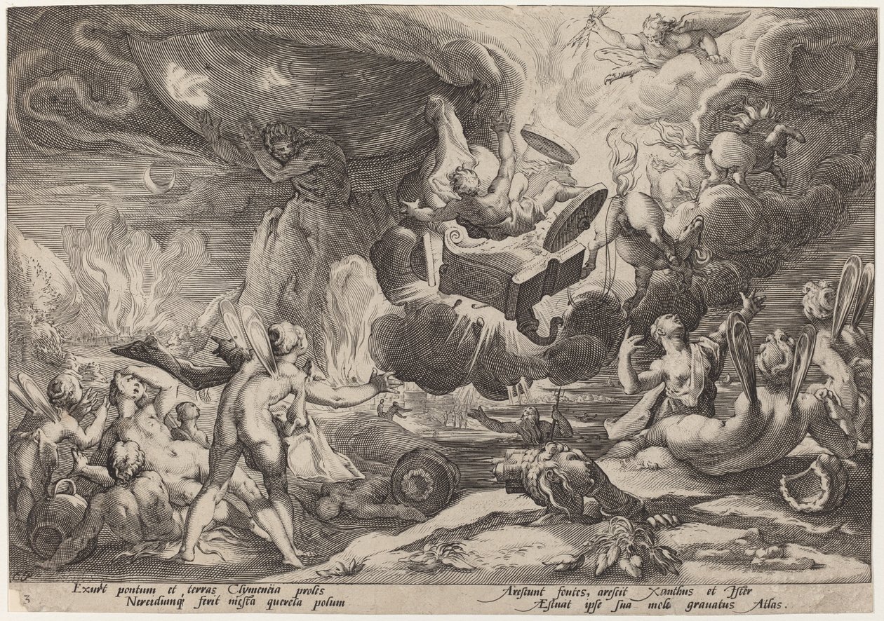 Phaeton bukása alkotó: Workshop of Hendrick Goltzius, after Hendrick Goltzius