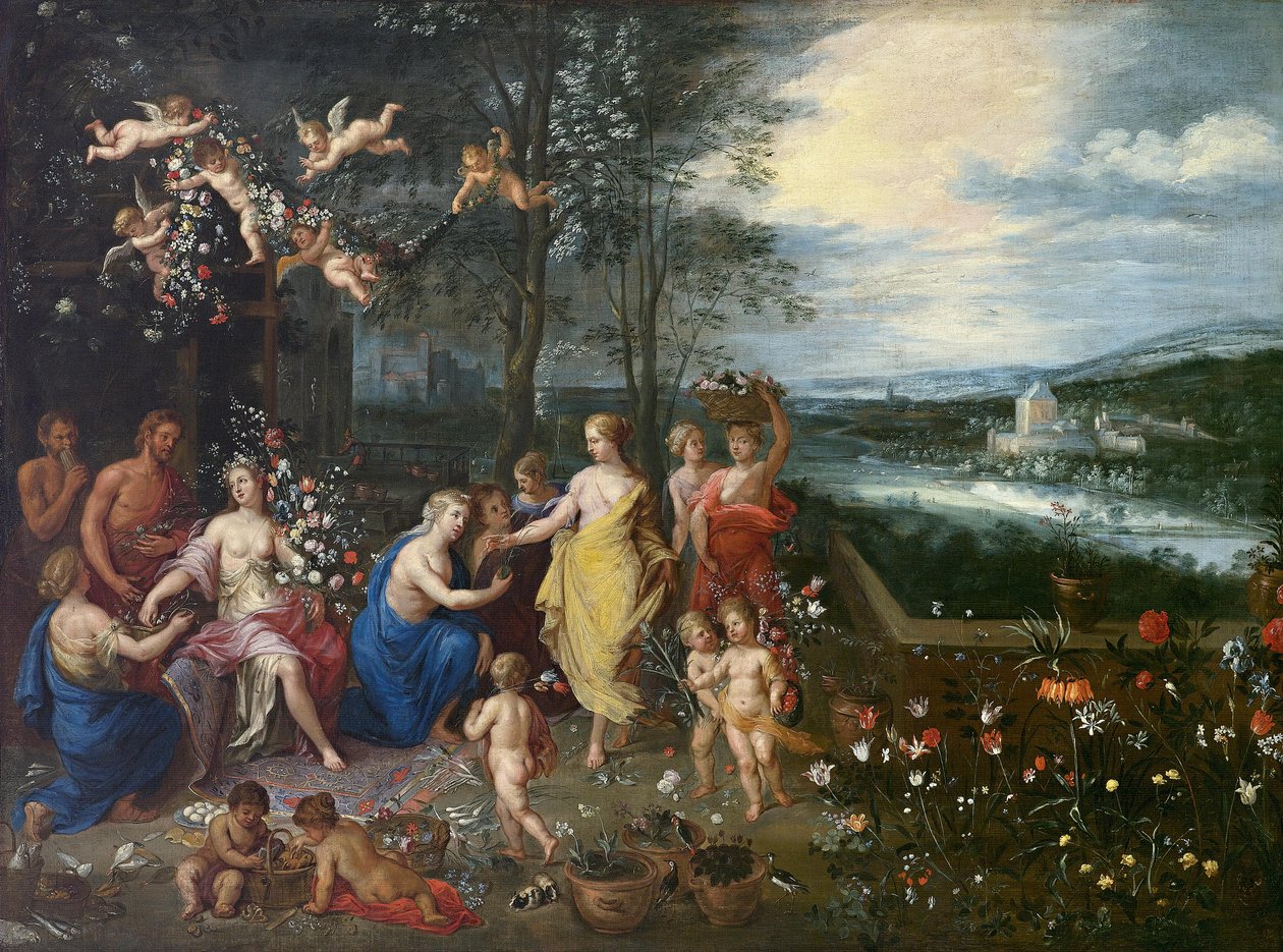 A tavasz allegóriája alkotó: Workshop of Jan Brueghel the Elder