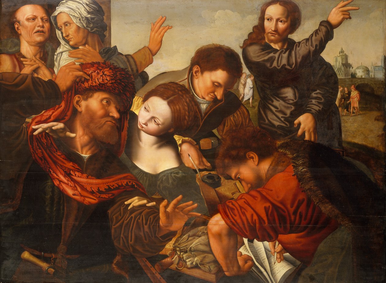 Máté elhívása. alkotó: Workshop of Jan Sanders van Hemessen
