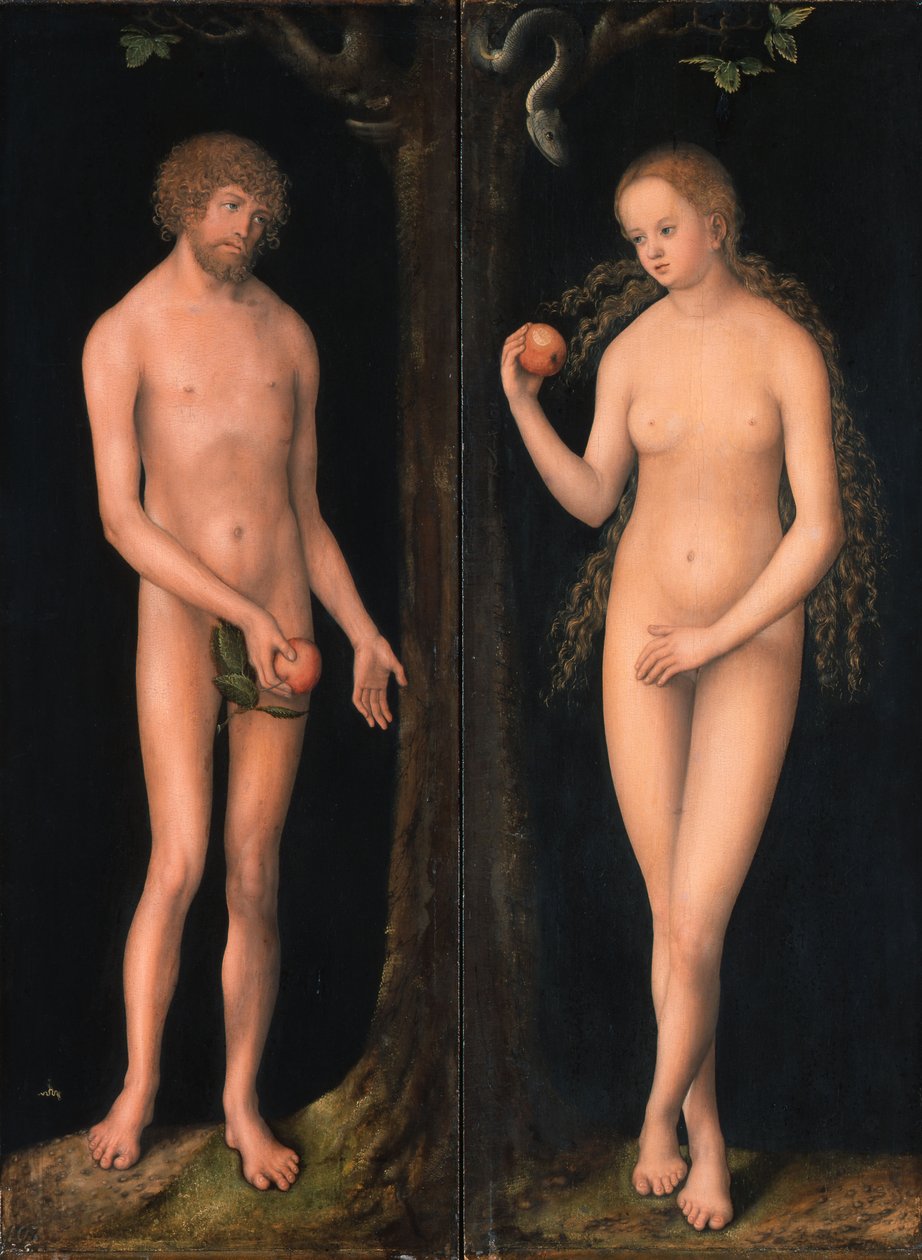 Német: Adam und Eva Ádám és Éva alkotó: workshop of Lucas Cranach the Elder