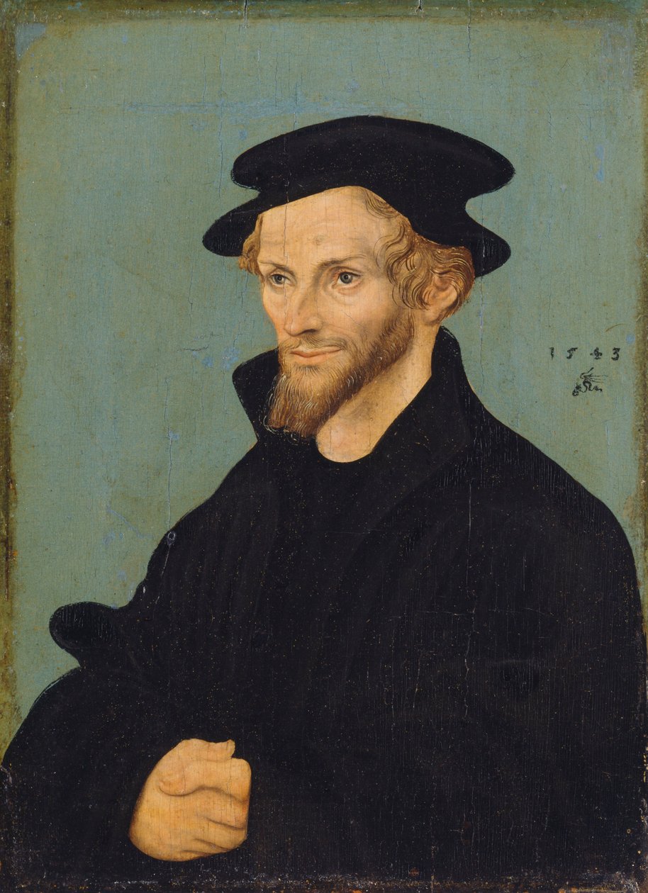 Német: Bildnis Philipp Melanchthons Philipp Melanchthon portréja alkotó: workshop of Lucas Cranach the Elder
