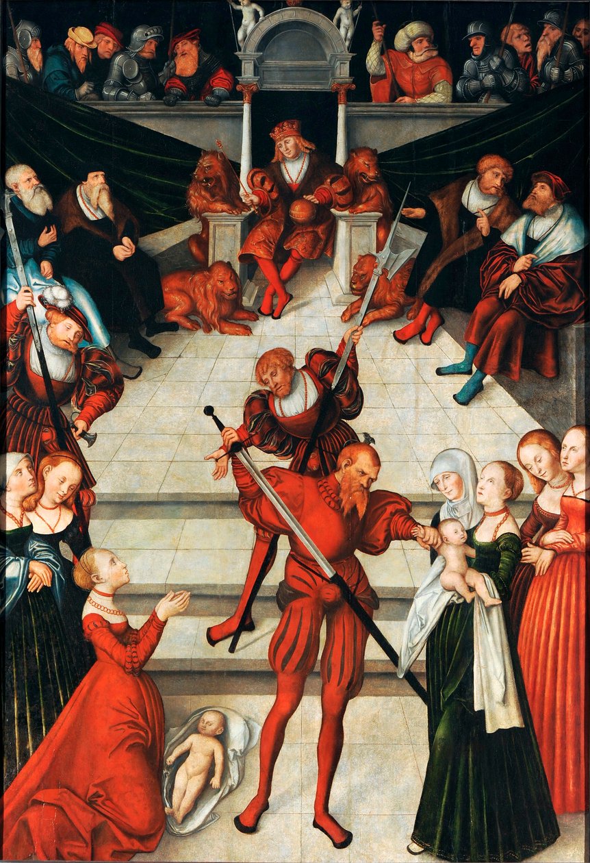 Németül: Salamon ítélete Salamon ítélete alkotó: workshop of Lucas Cranach the Elder
