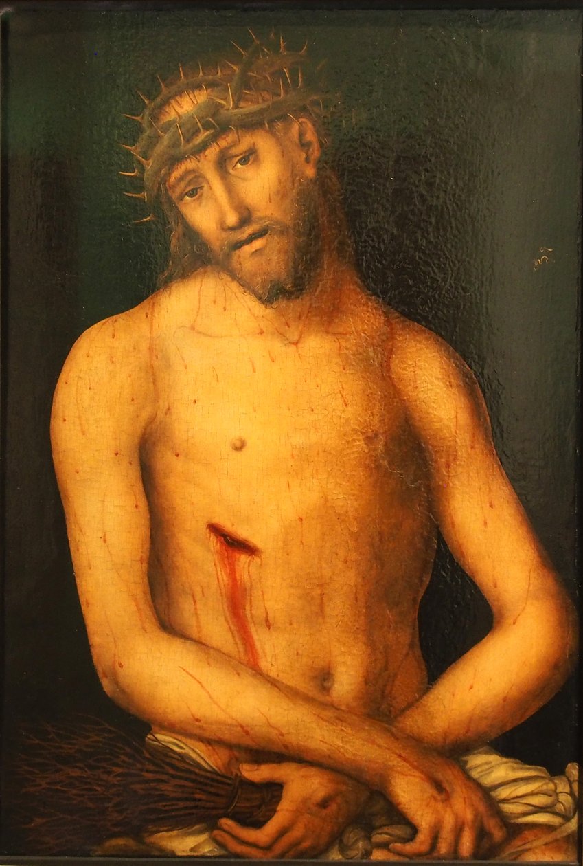 Német: Der Schmerzensmann Krisztus mint a fájdalmak embere alkotó: workshop of Lucas Cranach the Elder
