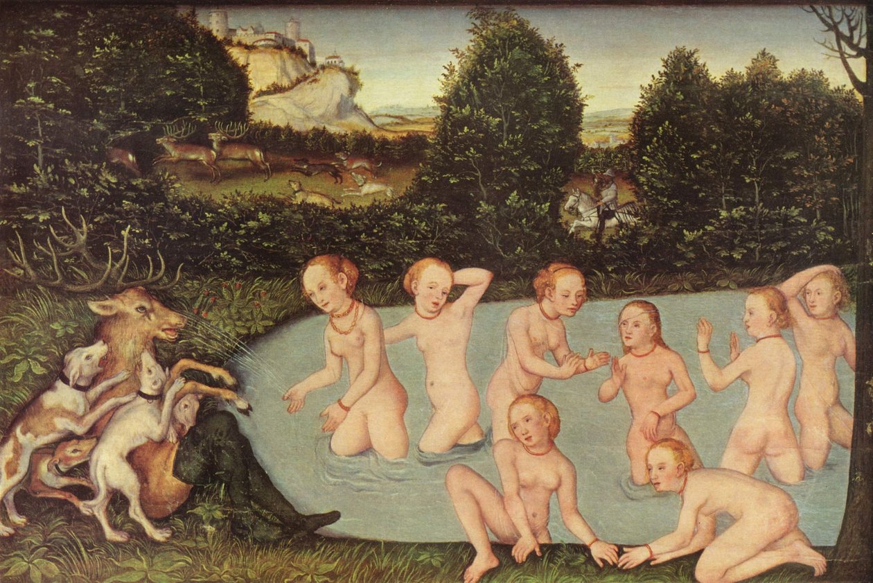 Német: Diana und Aktäon Diana és Actaeon alkotó: workshop of Lucas Cranach the Elder