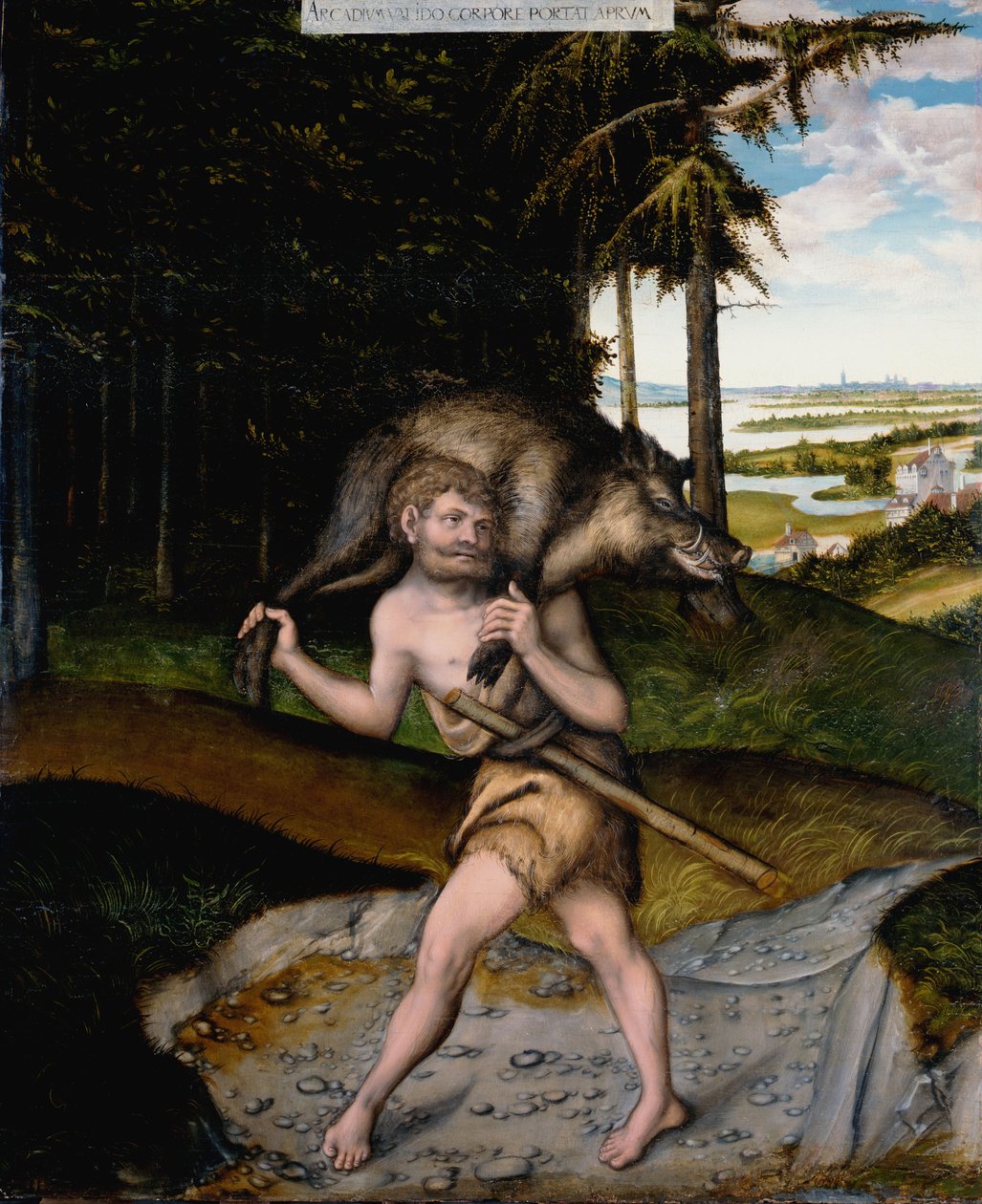 Herkules és az erimanthi vadkan alkotó: workshop of Lucas Cranach the Elder