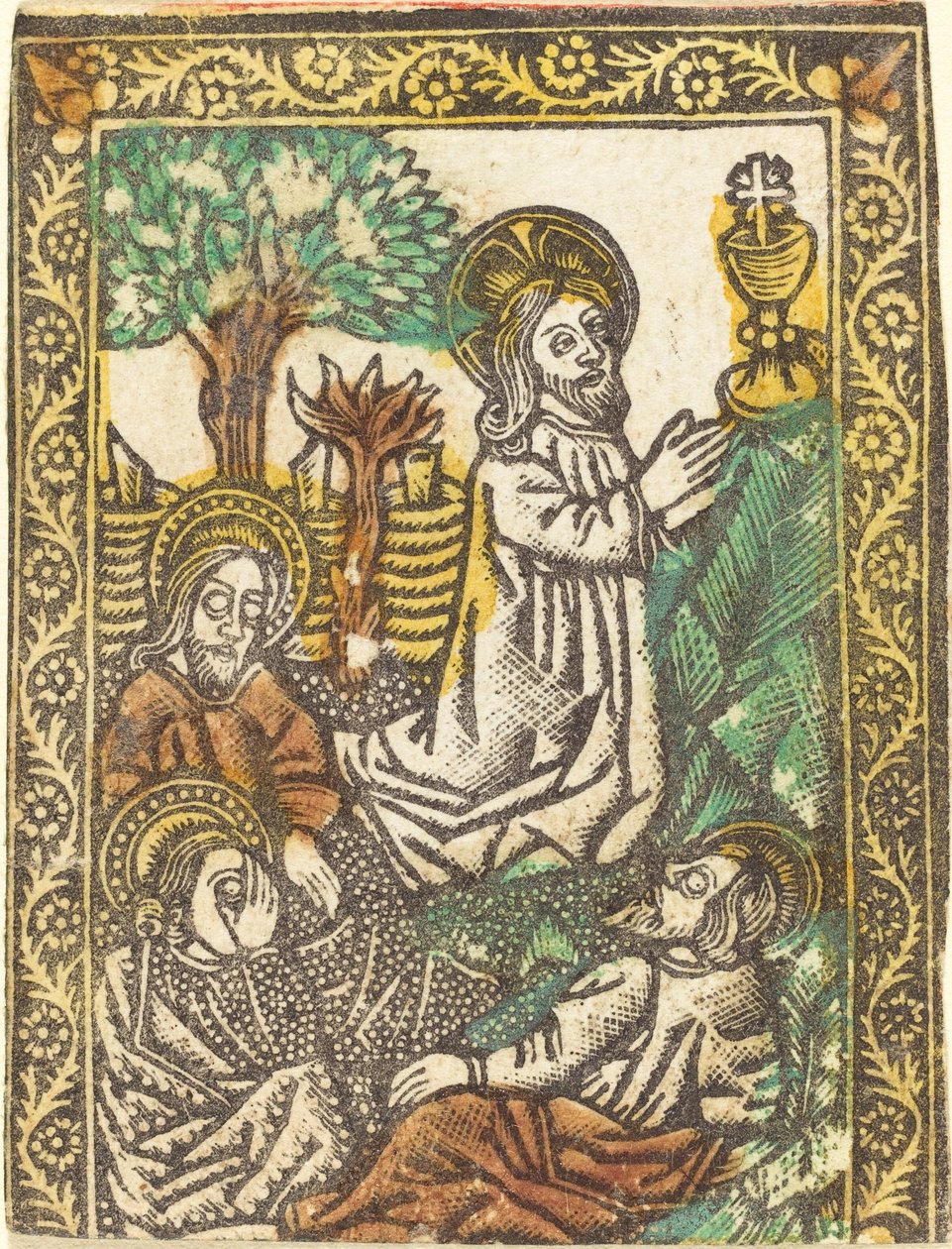 Krisztus az Olajfák hegyén alkotó: Workshop of Master of the Borders with