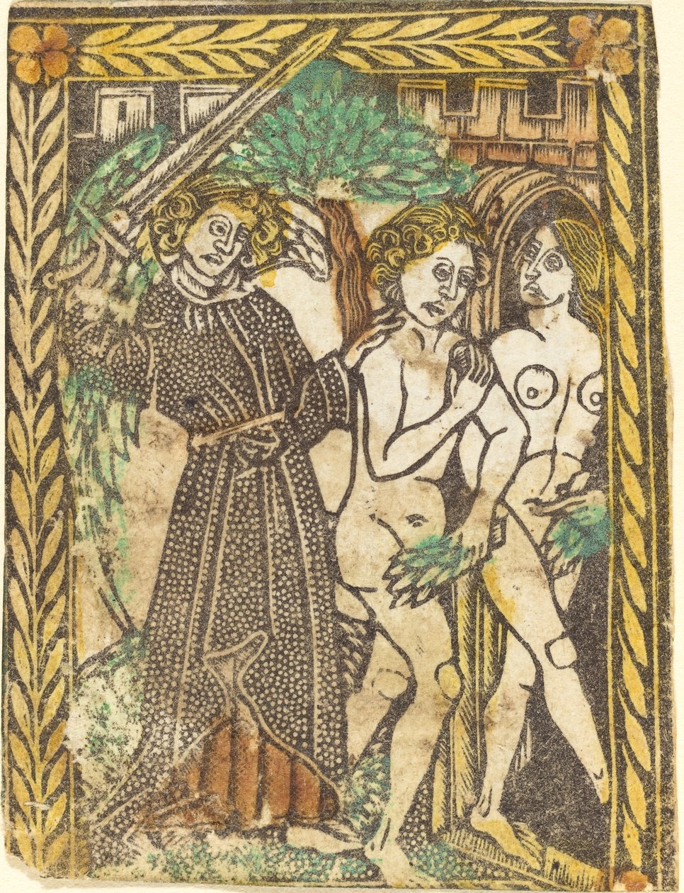 Kiűzetés az Édenkertből alkotó: Workshop of Master of the Borders with